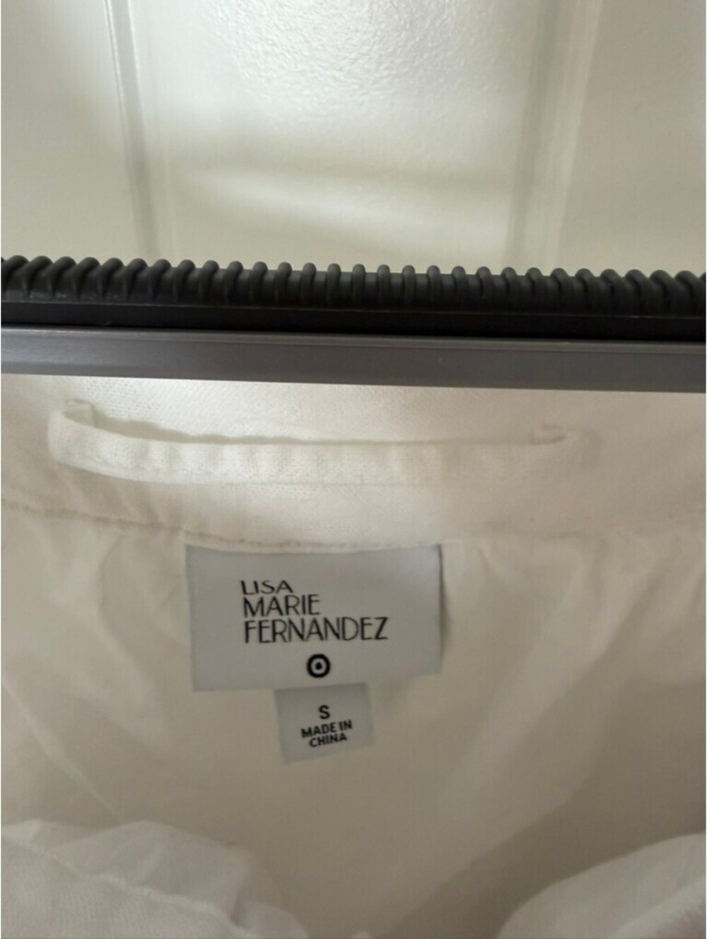 Lisa Marie Fernandez White Dress with Black Bric Brac Trim - Size S - Picture 2 of 4